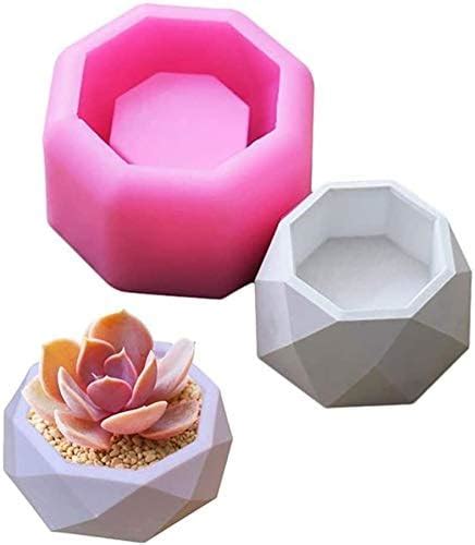 Amazon Square Concrete Flower Pot Silicone Mold Succulent Planter