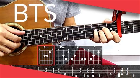 Dynamite Bts Guitar Tutorial Tab Chords Youtube