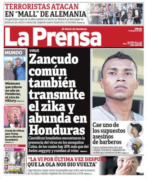 Periódico La Prensa Honduras Periódicos De Honduras Edición De