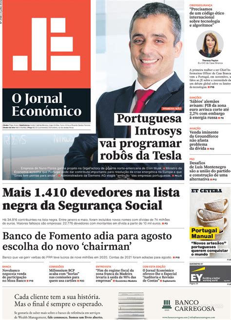 Capa Jornal Econ Mico De