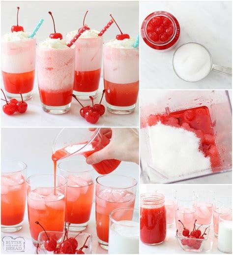 Cherry Italian Cream Sodas Made With Our Simple 2 Ingredient Recipe For Homemade Cherry Syrup