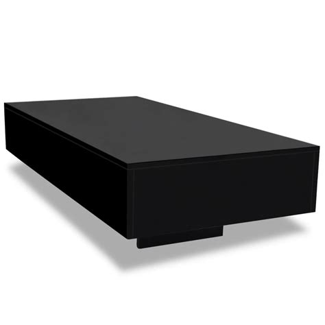 Table Basse Haute Brillance Noir Table Basse De Salon Cdiscount Maison