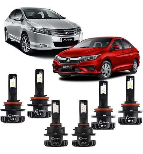 Super Led Farol Alto Baixo Milha Honda City 2012 A 2021 Parcelamento