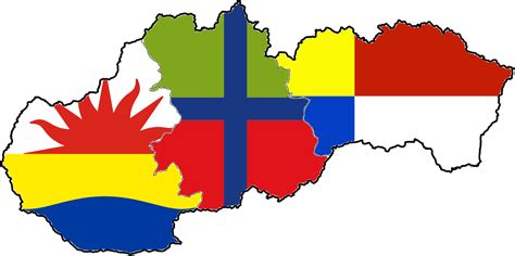 Flag Map Of Slovakia 3 Regions By Hosmich On DeviantArt