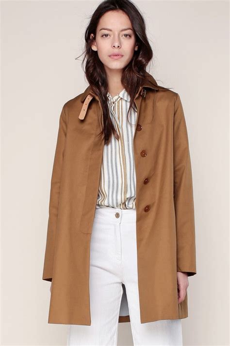 Manteau Trap Ze Camel Encolure Ceintur E Gloria Sessun Manteau Femme