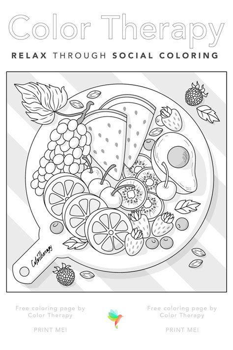 Color Therapy T Of The Day Free Coloring Template Color Therapy