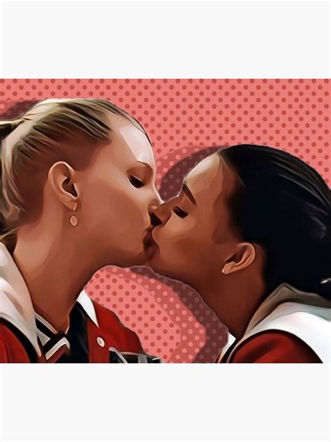 Brittana Brittany And Santana Kiss Kissing Glee Poster By Emcazalet