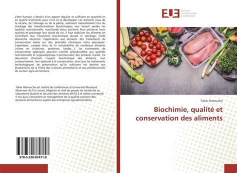 Biochimie, qualité et conservation des aliments - TAHAR AMROUCHE
