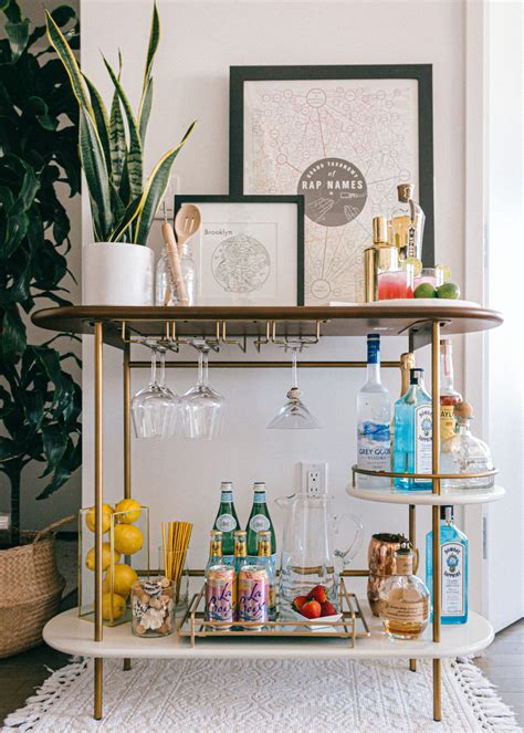 Bar Cart Inspiration Organized Mess