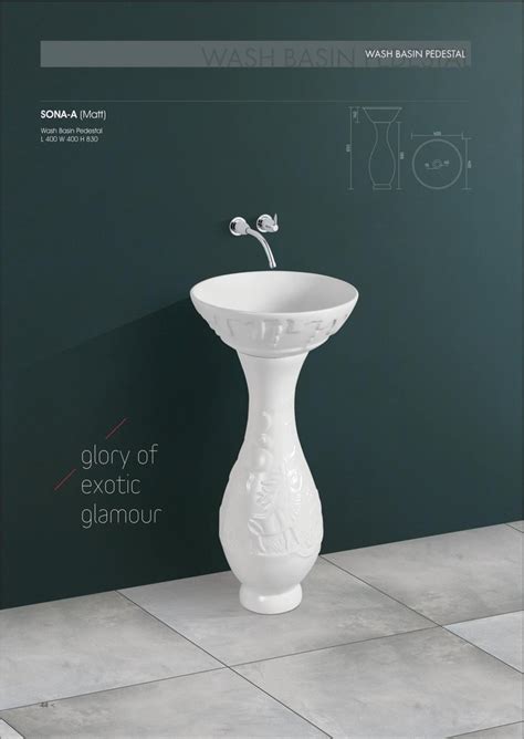 White Ceramic Pedestal Washbasin At Rs 2000 Exclusive Sanitaryware In