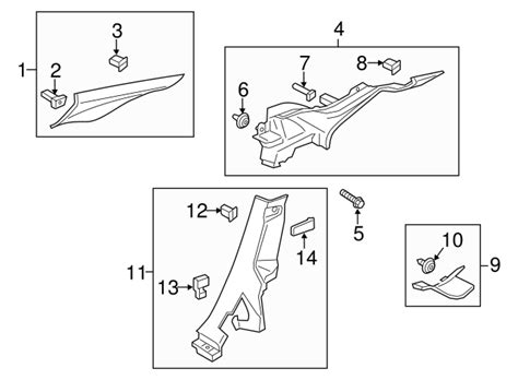 Ford Dealership 2013 2024 Ford Body B Pillar Trim Panel Clip W710338