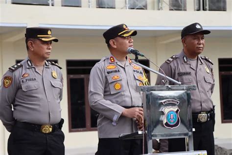 Polres Tanah Karo Gelar Upacara Kenaikan Pangkat Pengabdian Perwira Dan