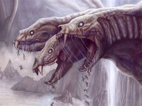 Detail Pic Of My Insane Digital Painting ‘the Great Worm Cerberus