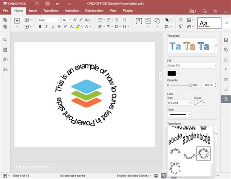 C Mo Curvar Un Texto En Powerpoint Onlyoffice Blog
