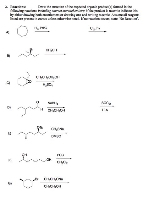 Solved Draw The Structure Of The Expected Organic Product S Formed