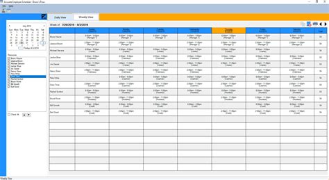 Accurate Employee Shift Maker Scheduler for Microsoft Windows PC ...