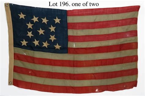 196 On 2 Thirteen Star American Flags Jan 29 2012 Crn Auctions