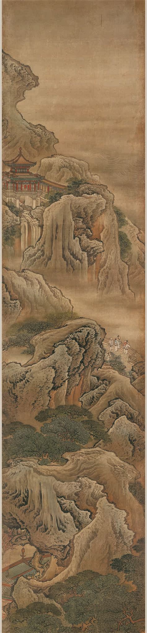 清 袁耀 蓬莱仙境12图屏全套绢本245x606天博4国画超高清大图原图扫描真迹全图书画图片下载