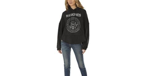 R13 Cotton Ramones Patti Hoodie Acid Black Lyst