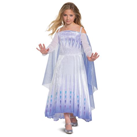 Disney's Frozen 2 Deluxe Elsa Snow Queen Halloween Costume for Kids ...