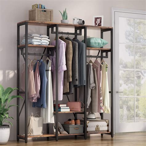 Buy Tribesigns Freestanding Closet Organizer Industrial Rod Garment