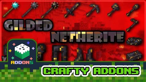 Gilded Netherite Armor Tools And Maces Addon Addons Skins Maps