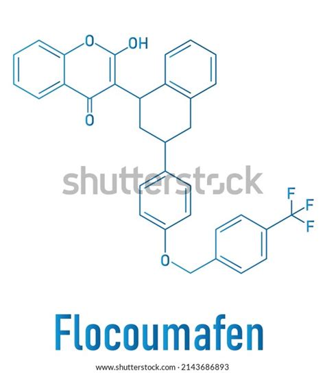 Flocoumafen Rodenticide Molecule Vitamin K Antagonist Stock Vector