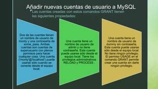 Gesti N De La Cuenta De Usuario Mysql Pdf