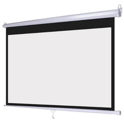 72 White Manual Projection Projector Screen Wall Ceiling 16 9 16pjs007 M72r169 Pull Down