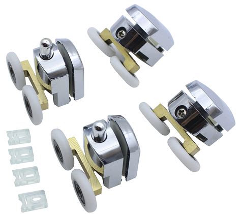 Buy Kenshire 4pcs Shower Door Rollers Shower Glass Door Roller Shower Twin Wheels Runner