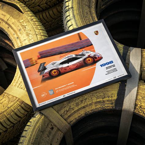 Porsche 911 Gt1 1998 100th Anniversary 24h Le Mans Poster