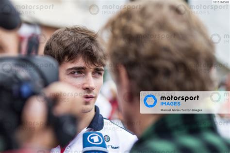 Charles Leclerc MON Alfa Romeo Sauber F1 Team Talks With The Media