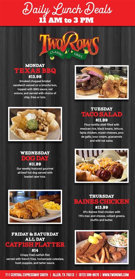 holiday specials  tworows  restaurant  allen tx