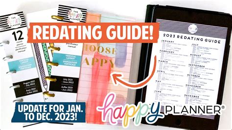 2023 Redating Guide UPDATE The Happy Planner Easy Tutorial To Reuse