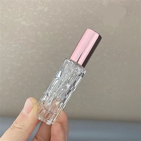 Flameee Rose Gold Aluminum Nozzle Refillable Perfume Atomizer 10ml Portable Oil Spray Bottle For