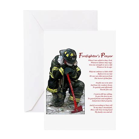 Firefighter Prayer Greeting Card by firedesigns