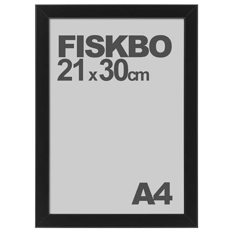 IKEA FISKBO Ramka na zdjęcia A4 21x30cm CZARNA wisząca i stojąca 302