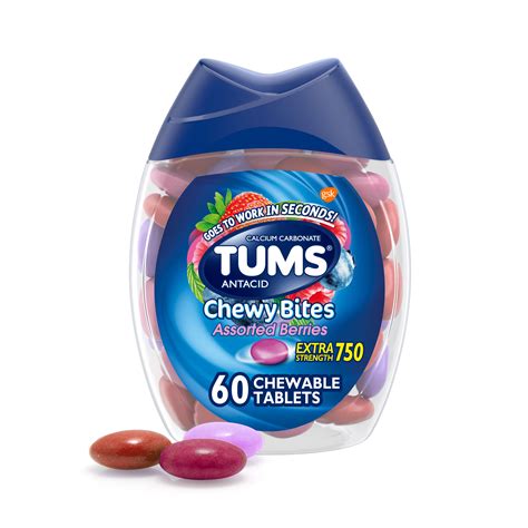 Tums Chewy Bites For Gas Relief Antacid For Gas Lemon Strawberry 28