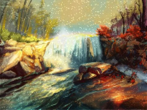 Diamond Painting The Falling Waterfall Diamonds Wizard The Best