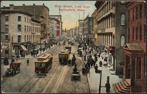 Main Street From Arch Springfield Mass Digital Commonwealth