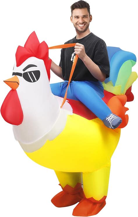 Luswayol Costume Gonfiabile Da Pollo Per Adulti Costume Di Halloween