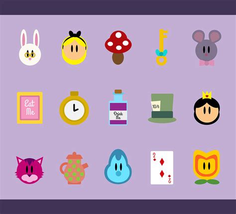 Alice In Wonderland Symbols Project Behance