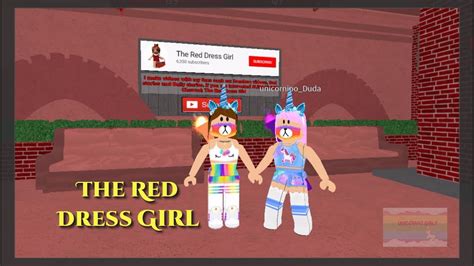 Roblox - SURVIVE THE RED DRESS GIRL - YouTube