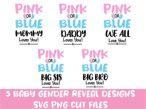 Gender Reveal Svg Bundle Gender Reveal Shirt Svg Pink Or Etsy