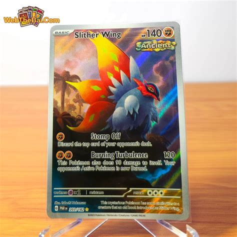 Genuine Pokemon Slither Wing Card 203 182 Illustration Rare Paradox