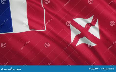 Wallis And Futuna Waving Flag Video Background Stock Video Video Of