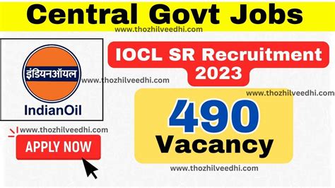 Iocl Sr Recruitment Apply Online For Latest Technician