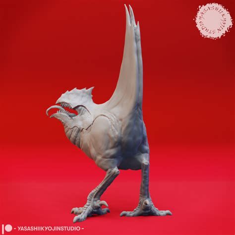 3d Printable Abyssal Rooster Tabletop Miniature Pre Supported By