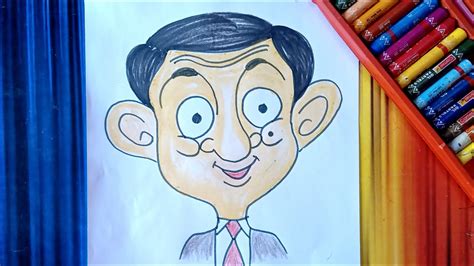 How To Draw Mr Bean Cartoon Character Youtube