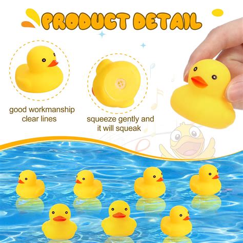 Snapklik 300 Pcs Rubber Ducks Bath Toy Float Squeak Mini Yellow